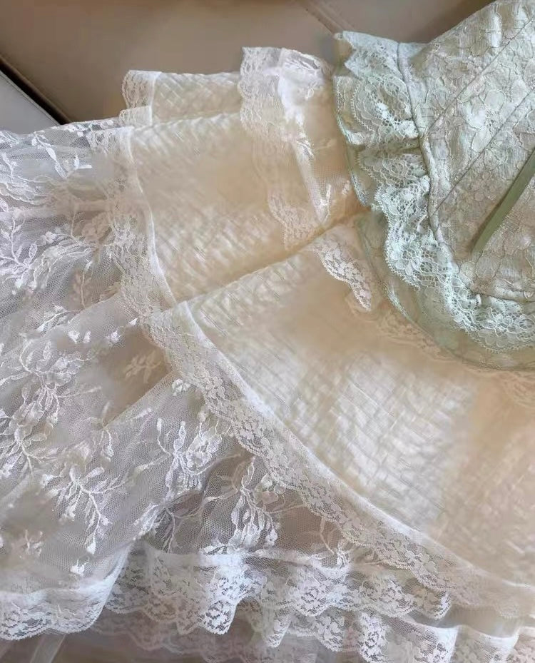 Alexi Lace High Low Coquette Skirt