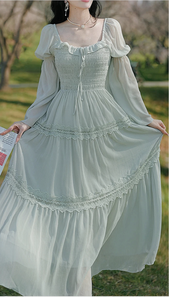 Sakura Matcha Fairycore Dress