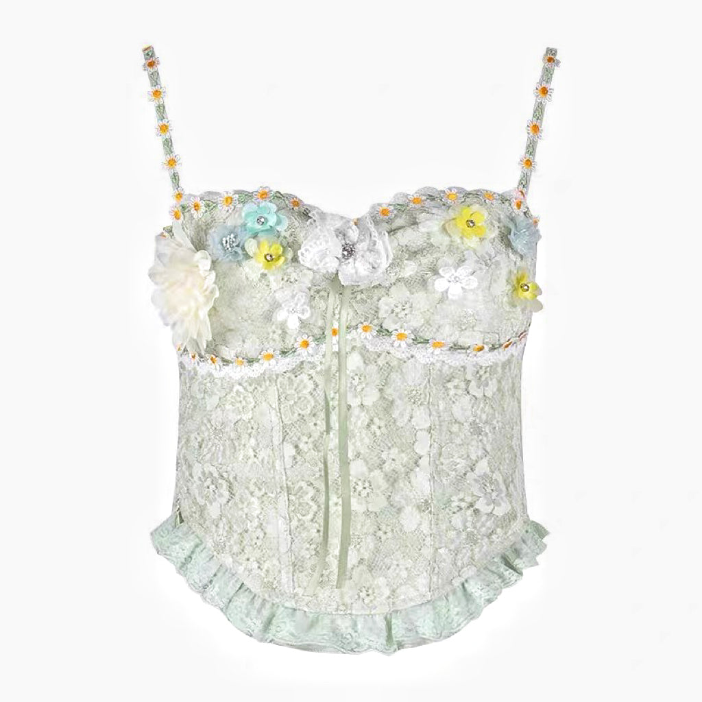 Flower Fairy Lace Buster Top fairycore aesthetic