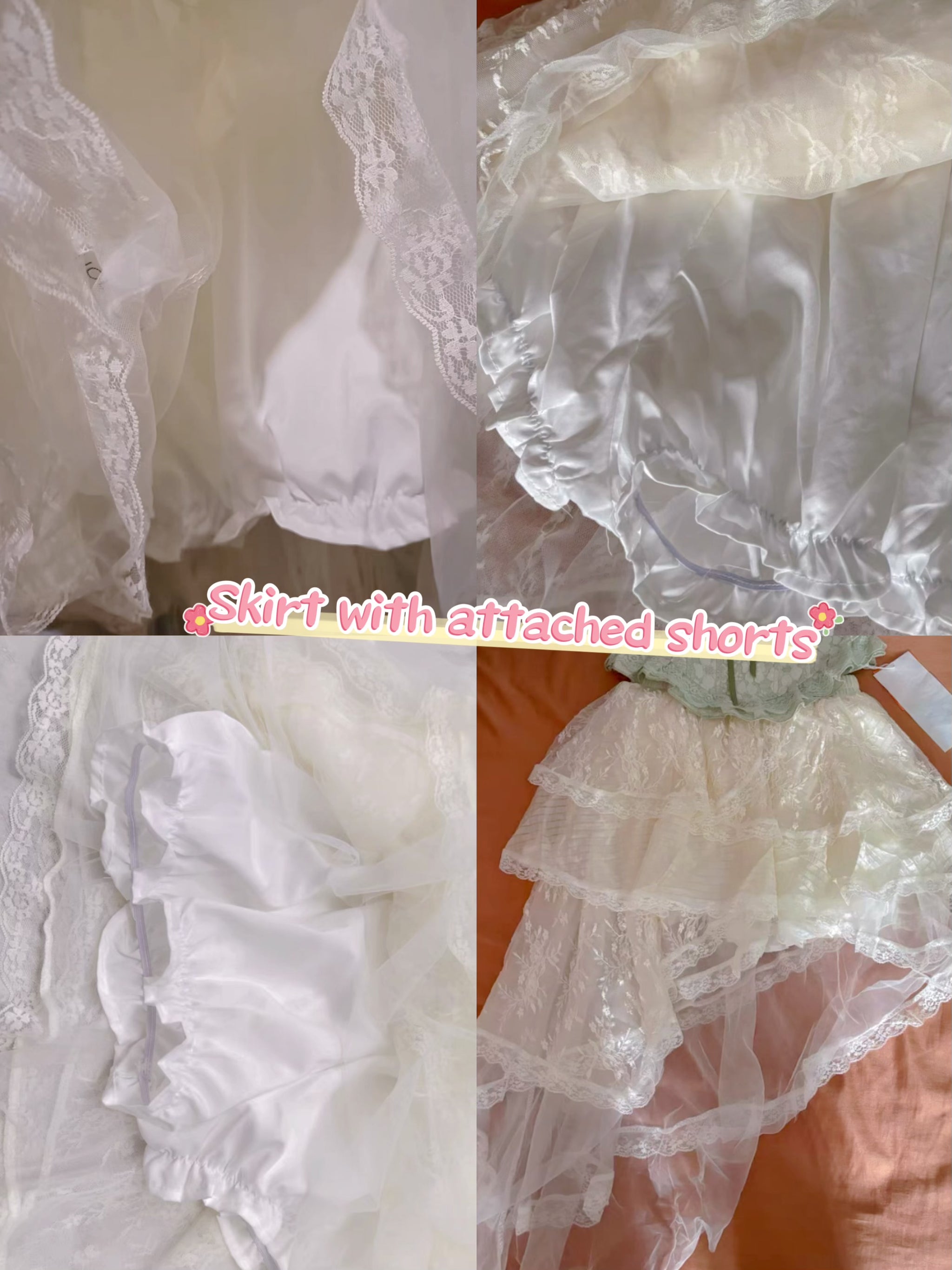 Alexi Lace High Low Coquette Skirt