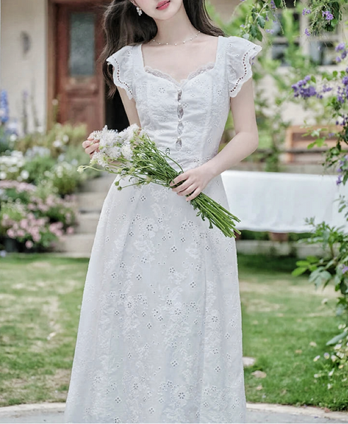Camille Broderie Anglaise Cottagecore Dress