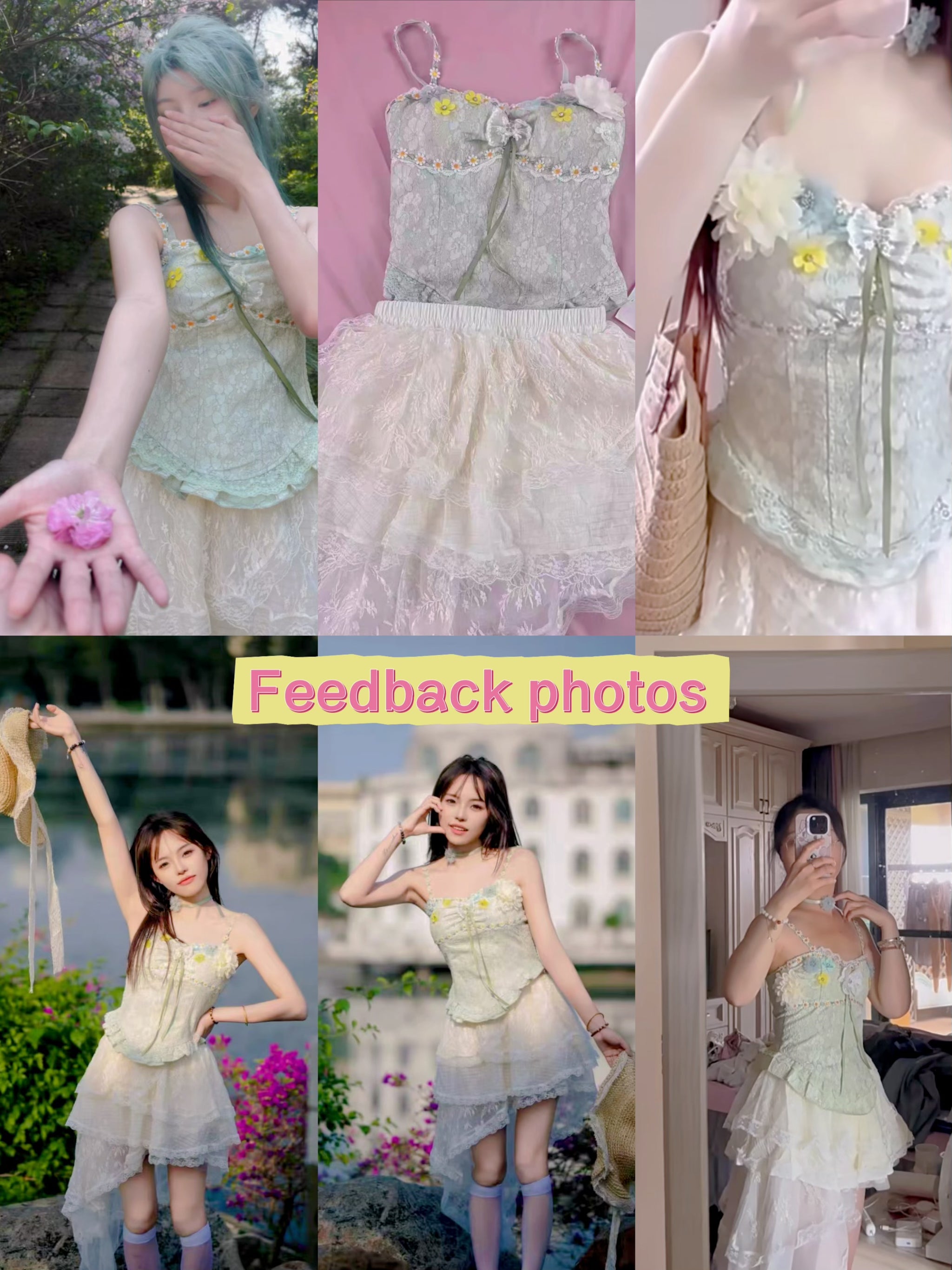 Alexi Lace High Low Coquette Skirt