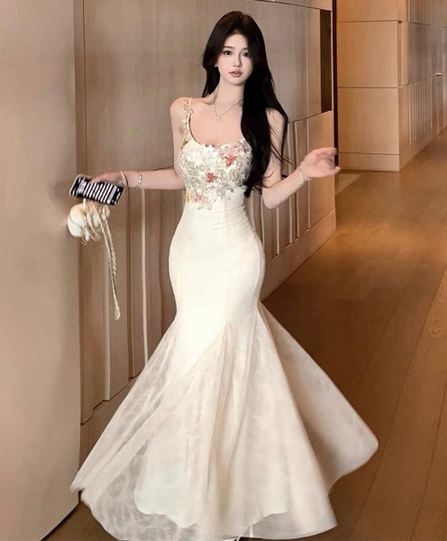 Flower Applique Coquette Fairy Dress
