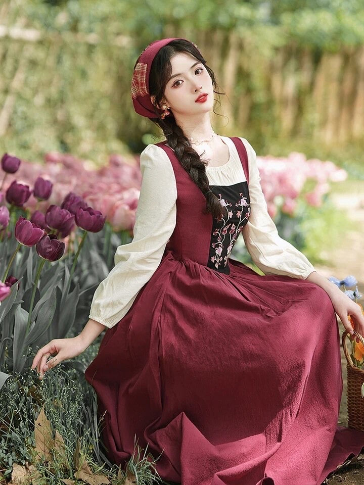 Liliana Cottage Witch Dress with Headscarf
