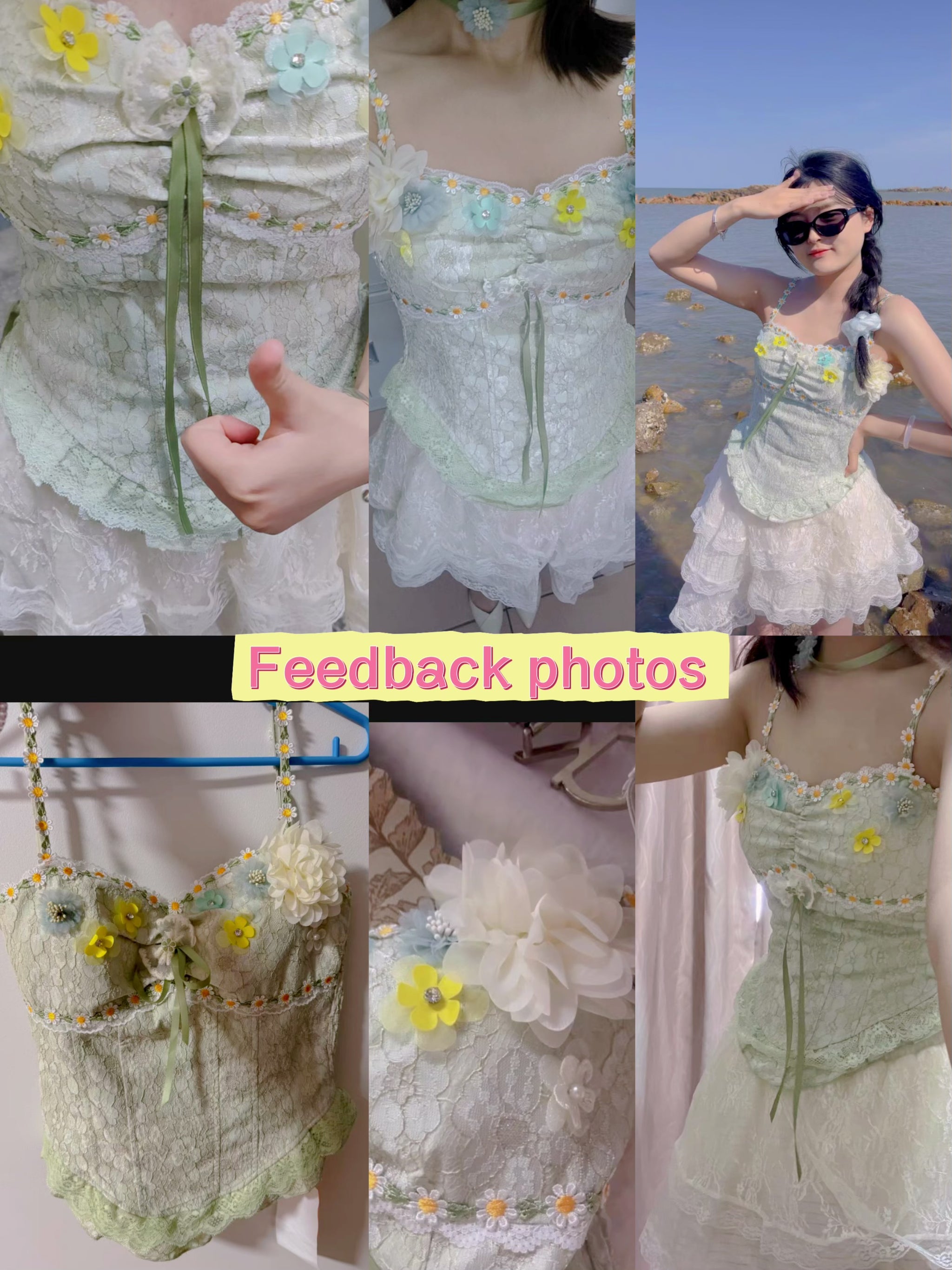 Alexi Lace High Low Coquette Skirt