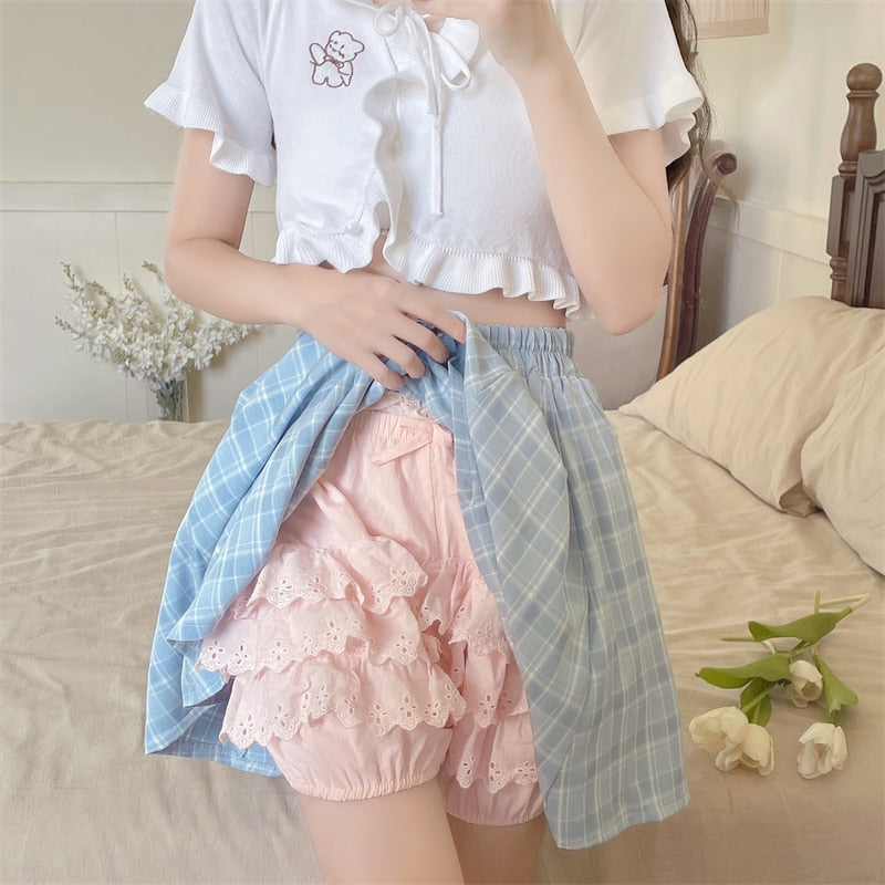 Princesscore Lace Ruffle Bloomer Shorts