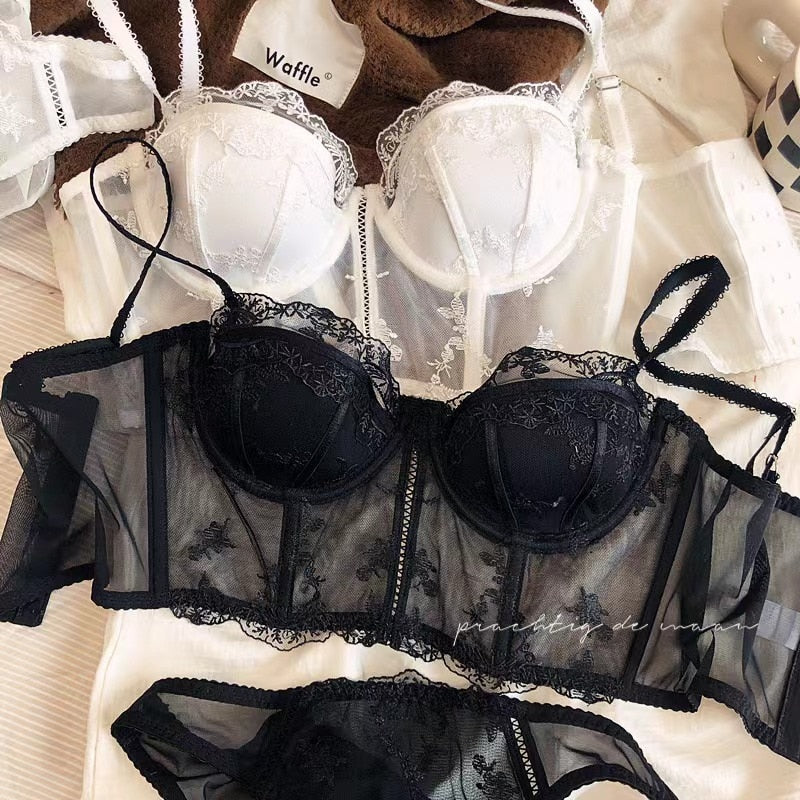Lace Bustier 2-Piece Lingerie Set