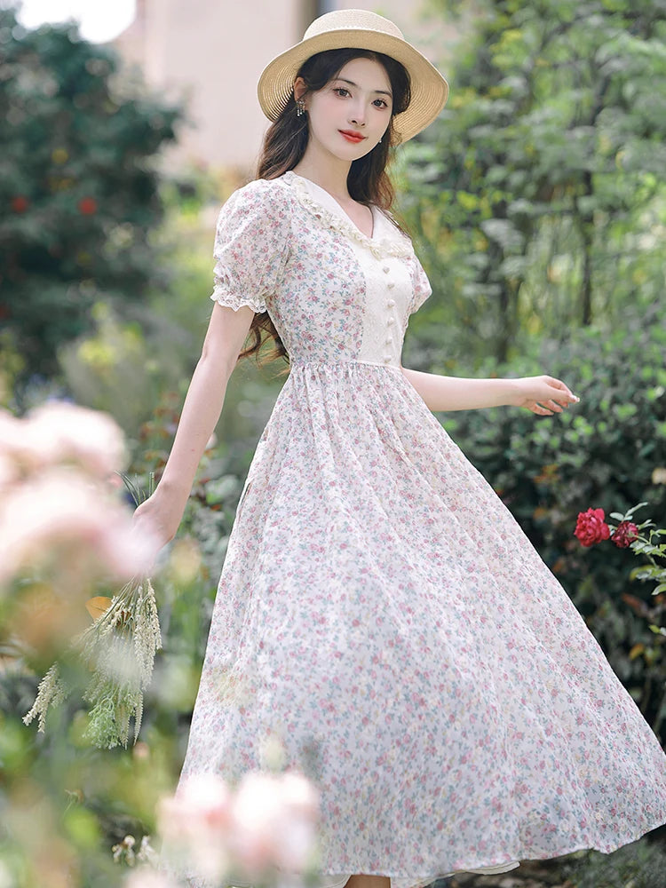Vintage Cottage Fairy Dress Cottagecore Aesthetic