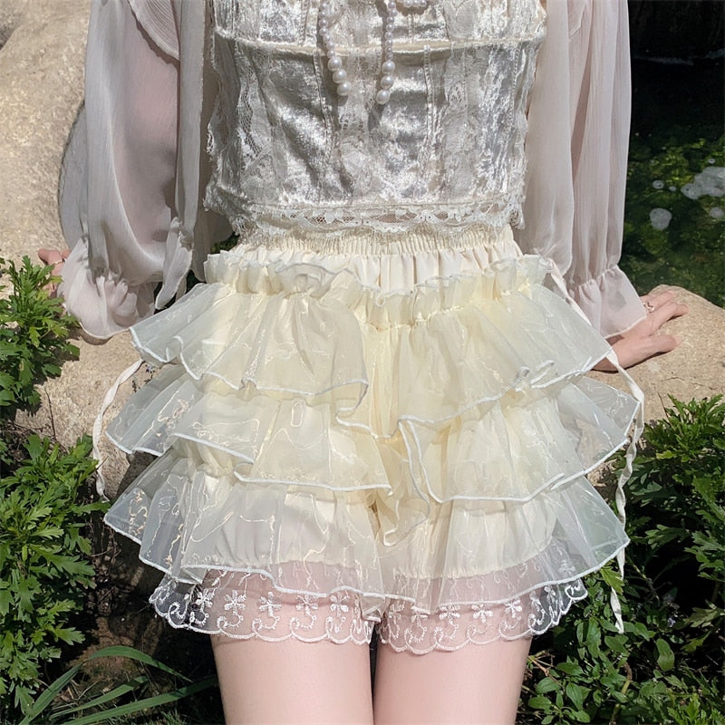 Fairycore Ruffled Bloomer Shorts