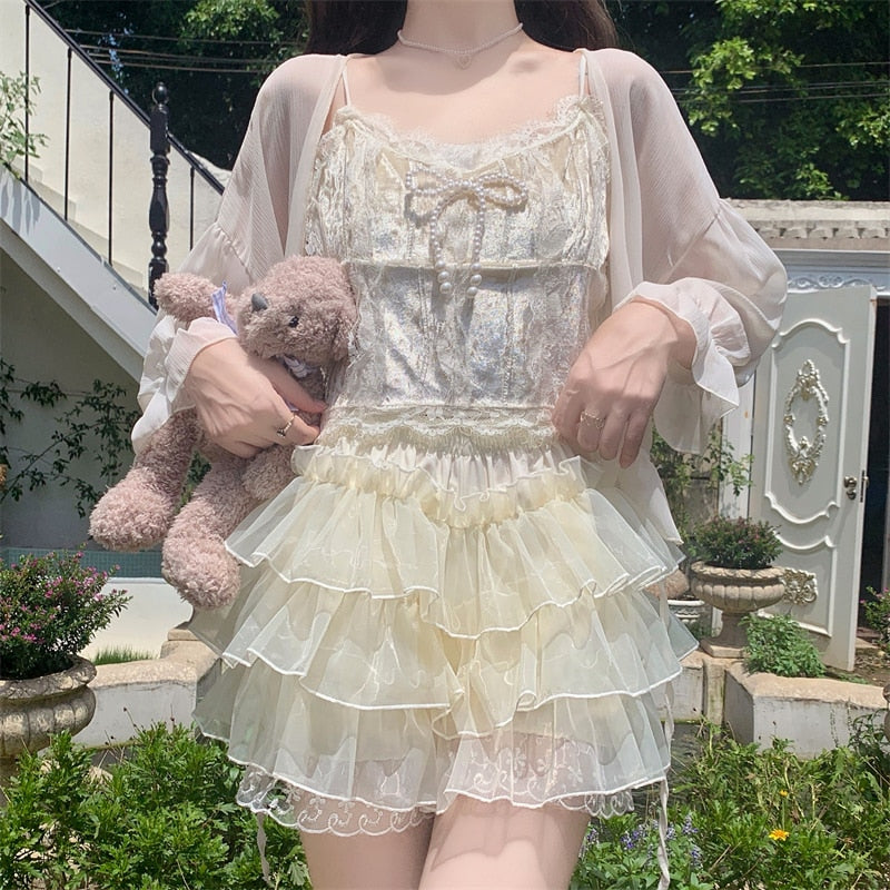 Fairycore Ruffled Bloomer Shorts