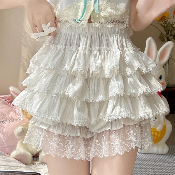 Ruffled Lace Bloomer Lolita Shorts