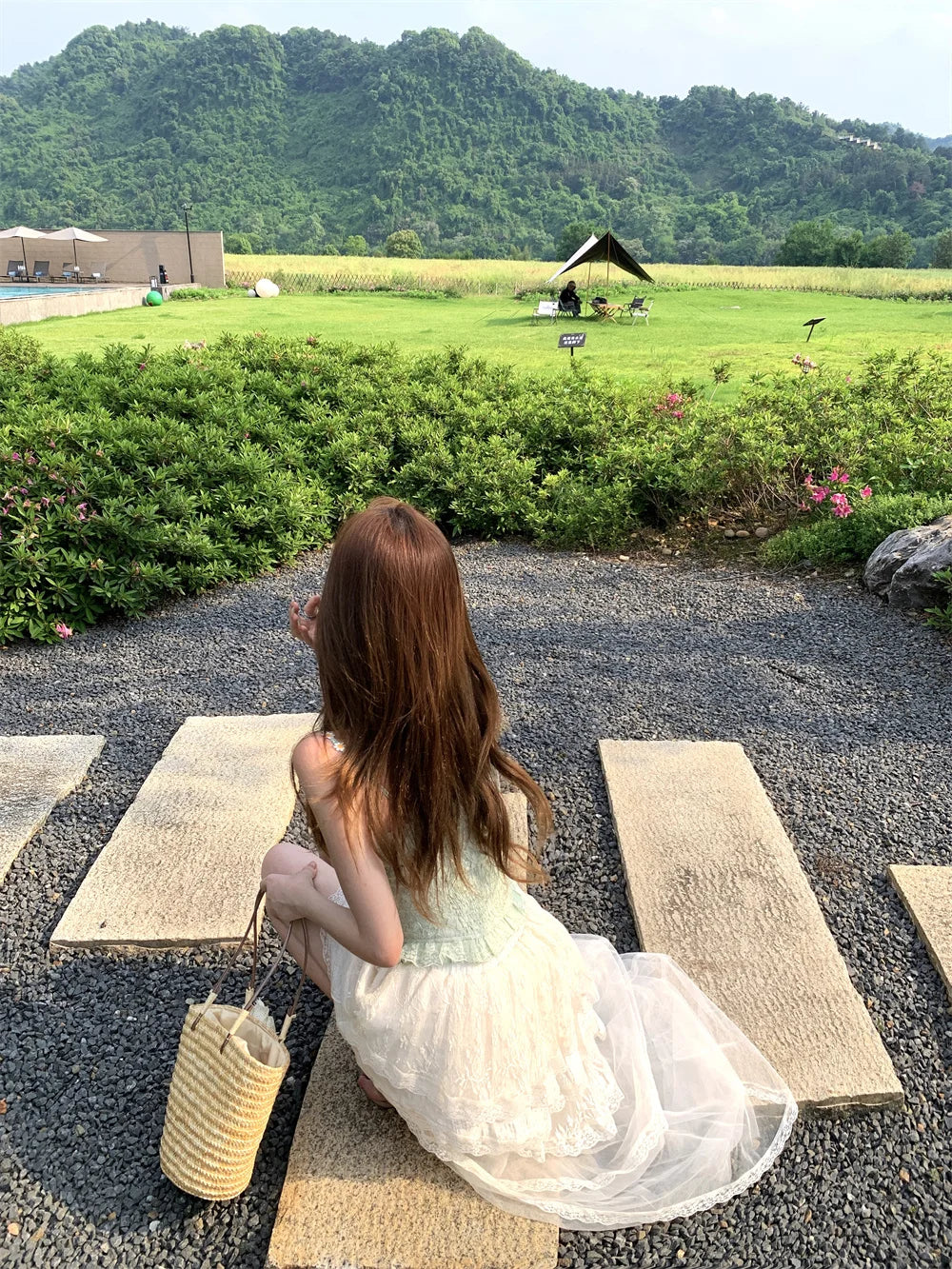 Alexi Lace High Low Coquette Skirt