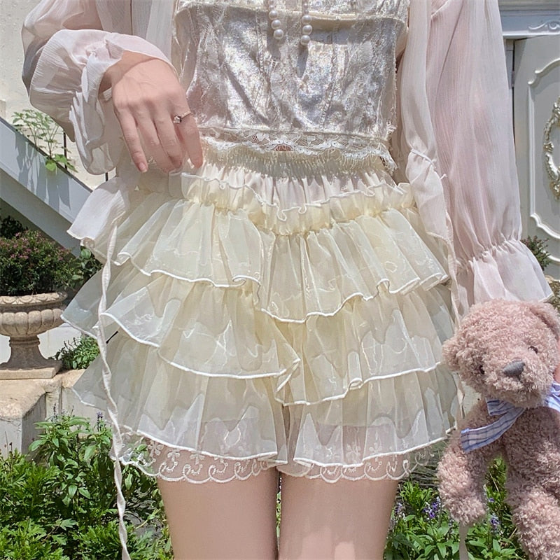 Fairycore Ruffled Bloomer Shorts