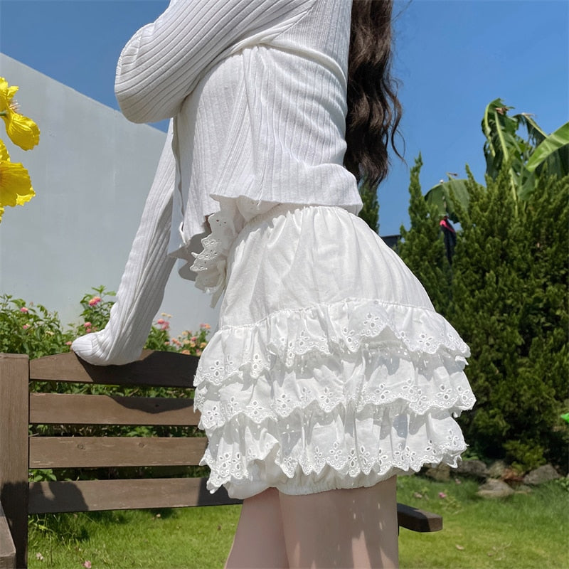 Princesscore Lace Ruffle Bloomer Shorts