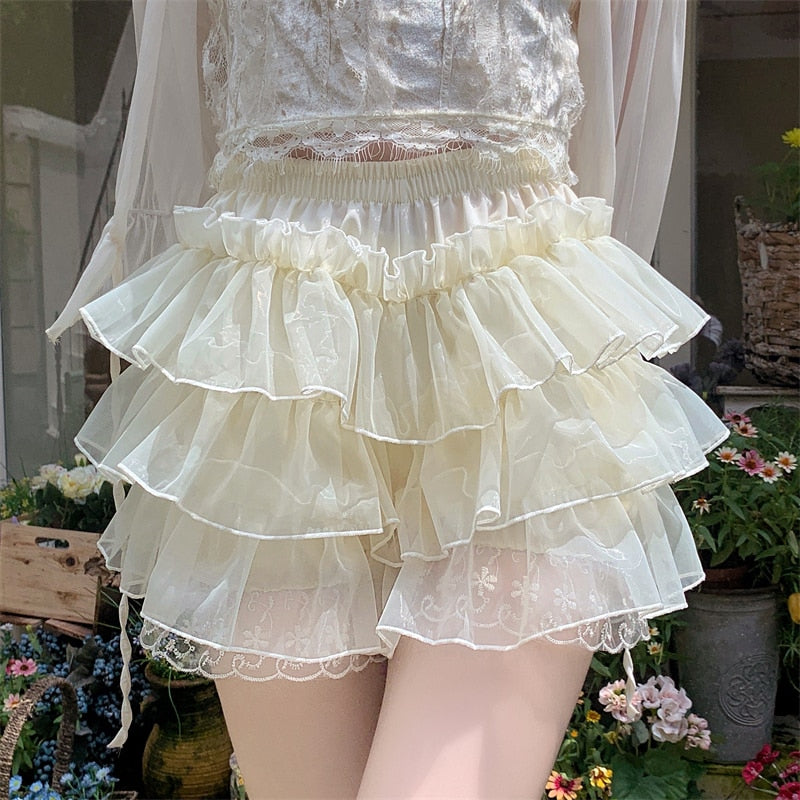 Fairycore Ruffled Bloomer Shorts