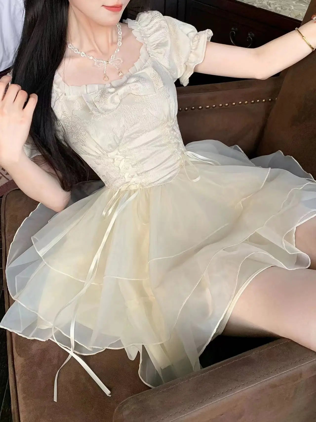 Twinkle Bird Balletcore Kawaii Princess Dress