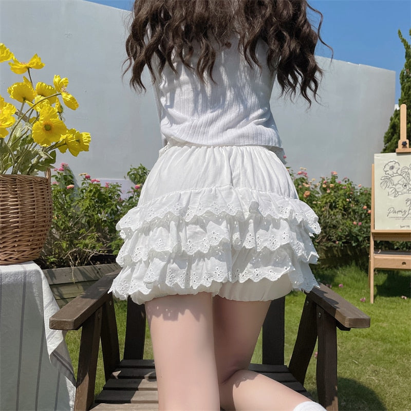 Princesscore Lace Ruffle Bloomer Shorts