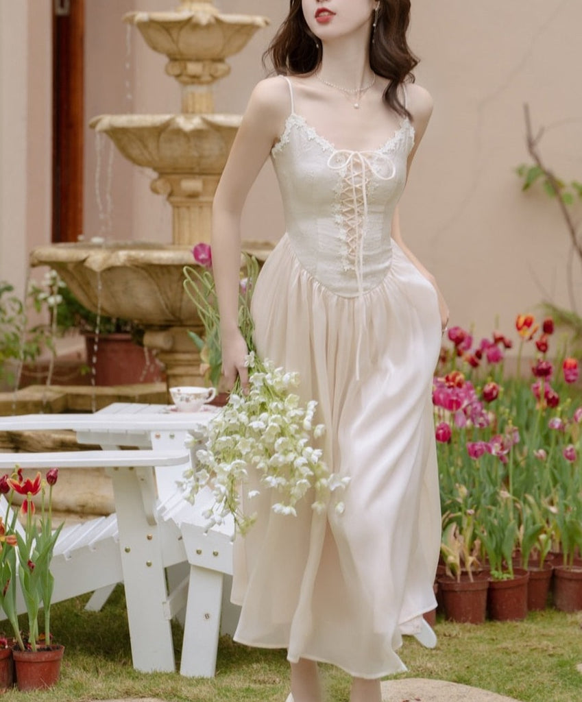 Vintage-style Bustier Romantic Royalcore Princess Dress Retro Fairycore