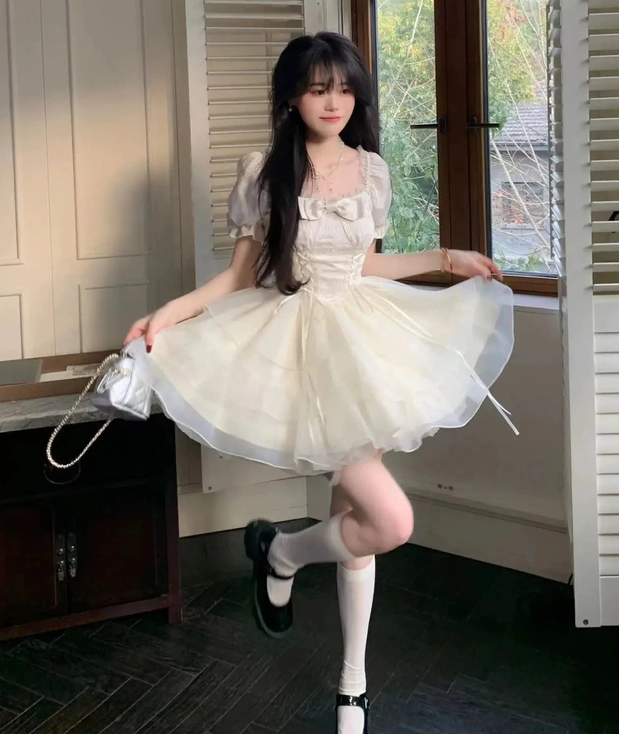 Twinkle Bird Balletcore Kawaii Princess Dress