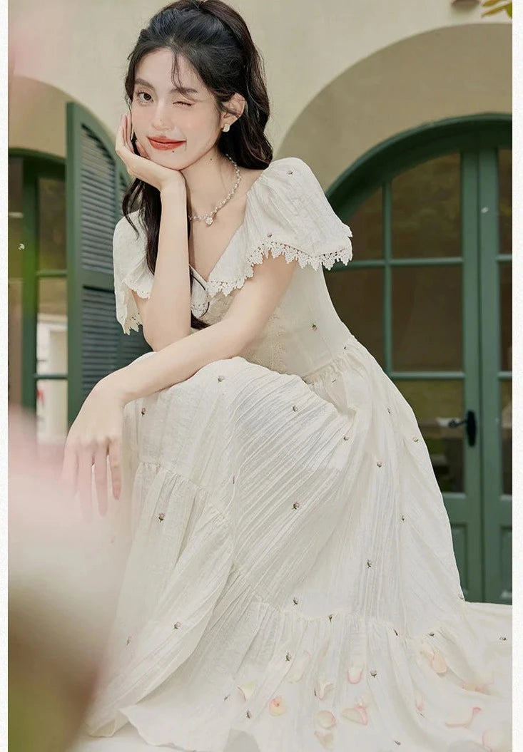 Camellia Snowspring Romantic Princesscore Dress