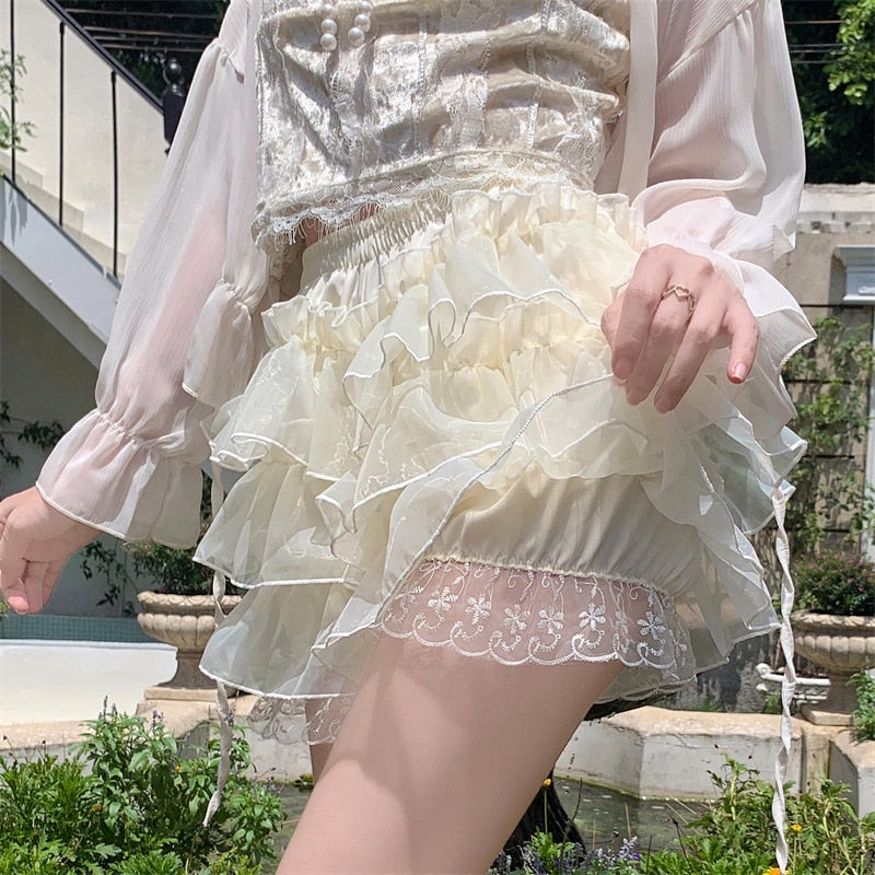 Fairycore Ruffled Bloomer Shorts