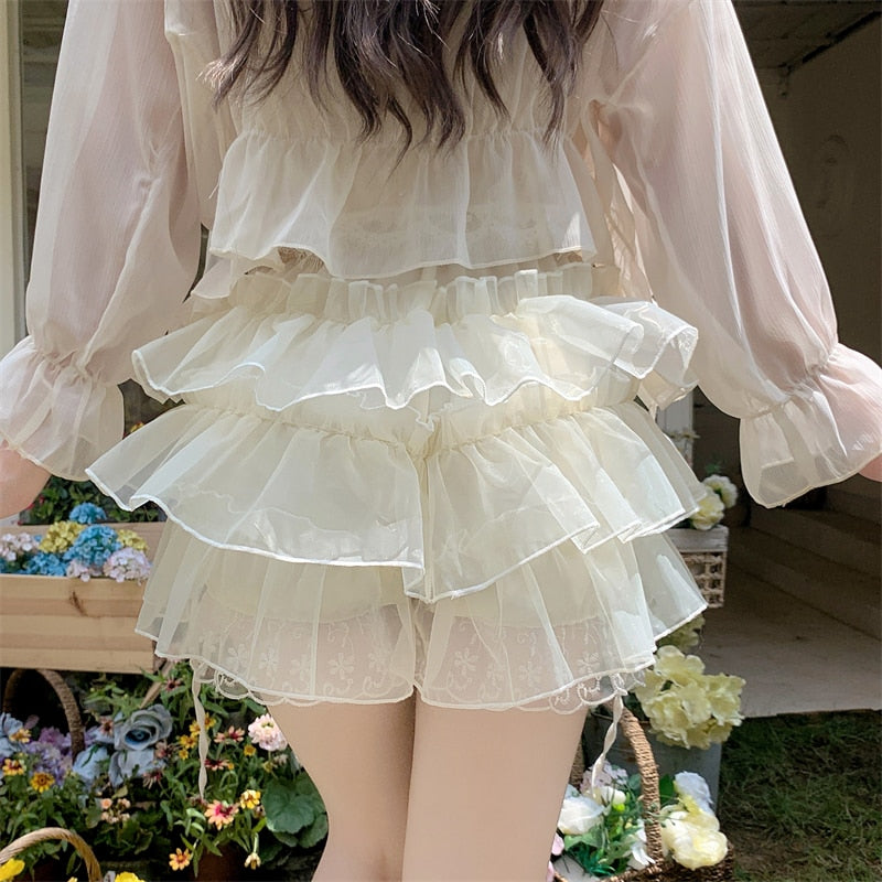 Fairycore Ruffled Bloomer Shorts