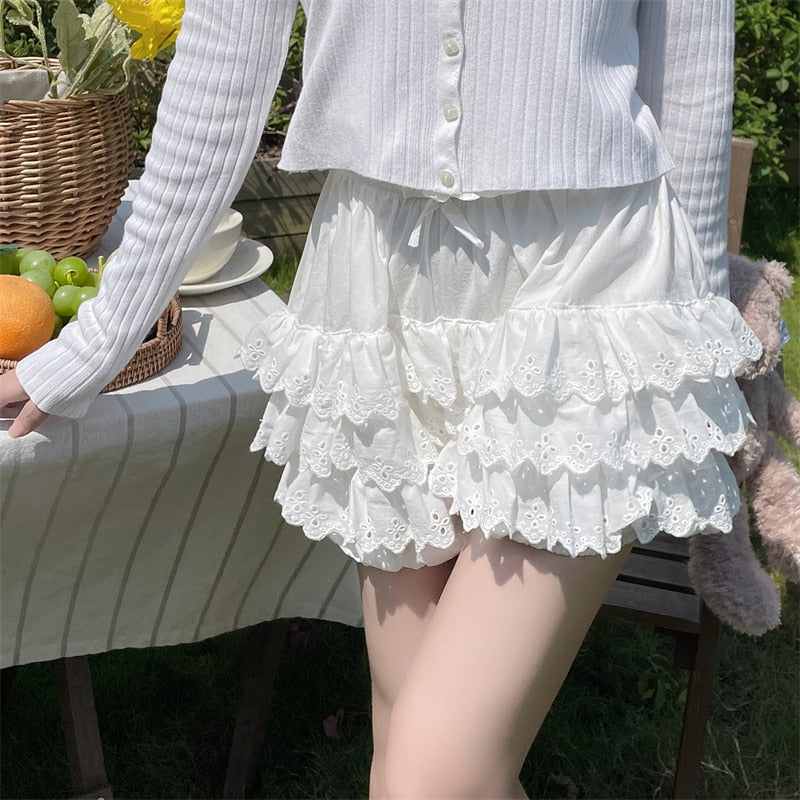Princesscore Lace Ruffle Bloomer Shorts