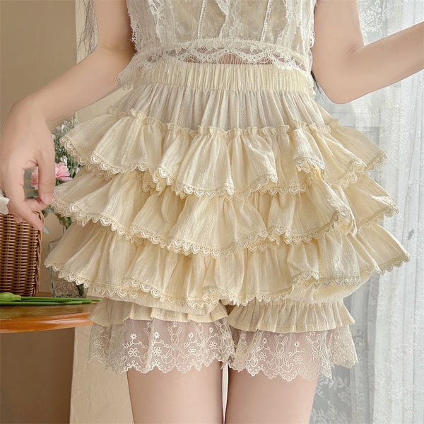 Ruffled Lace Bloomer Lolita Shorts