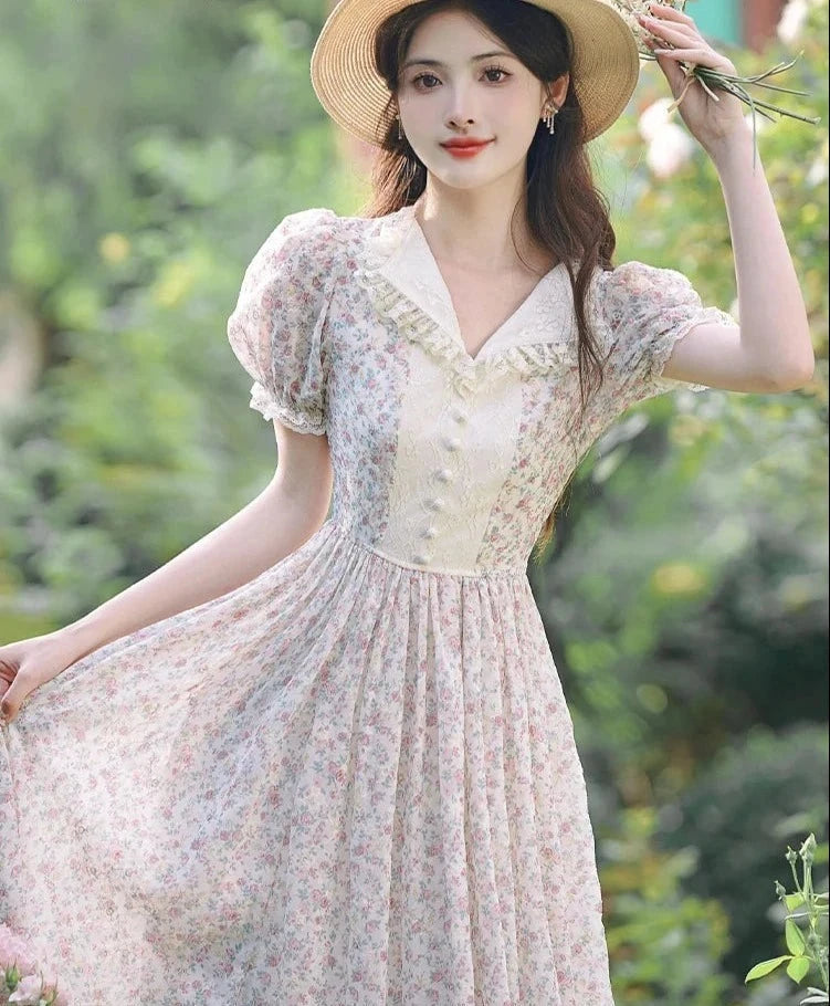 Vintage Cottage Fairy Dress Cottagecore Aesthetic Cottagecore Outfits