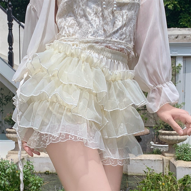 Fairycore Ruffled Bloomer Shorts