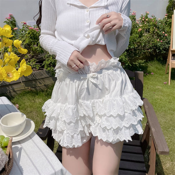 Princesscore Lace Ruffle Bloomer Shorts