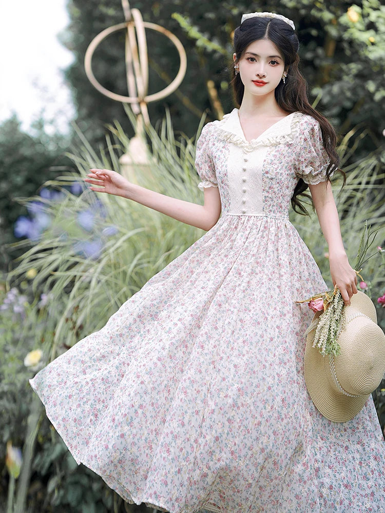 Vintage Cottage Fairy Dress Cottagecore Aesthetic