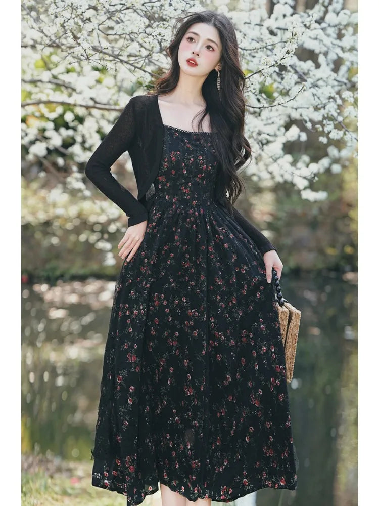 Floriana Dark Cottagecore Dress