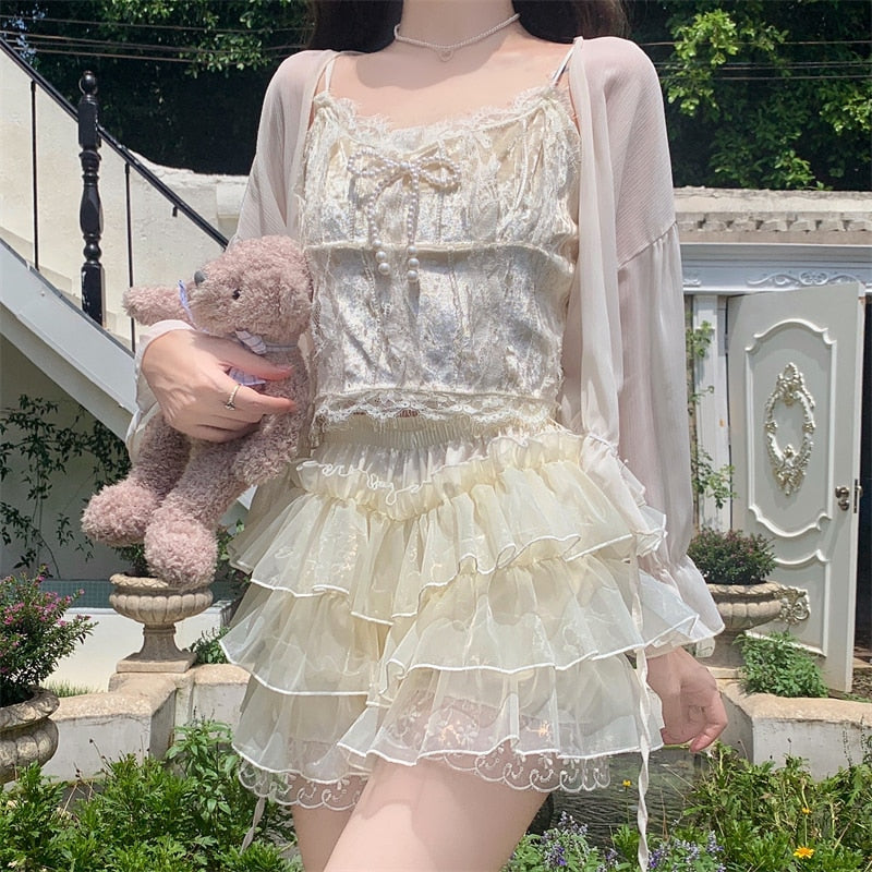 Fairycore Ruffled Bloomer Shorts