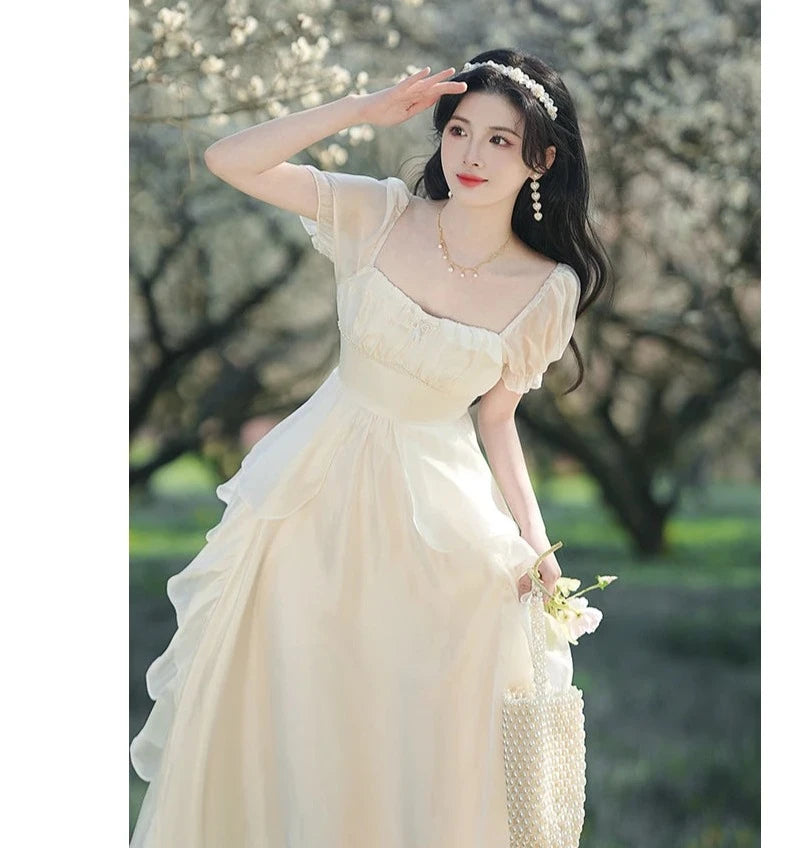 Sundew Romantic Princesscore Pearl Decorated Spring Fairy Dress