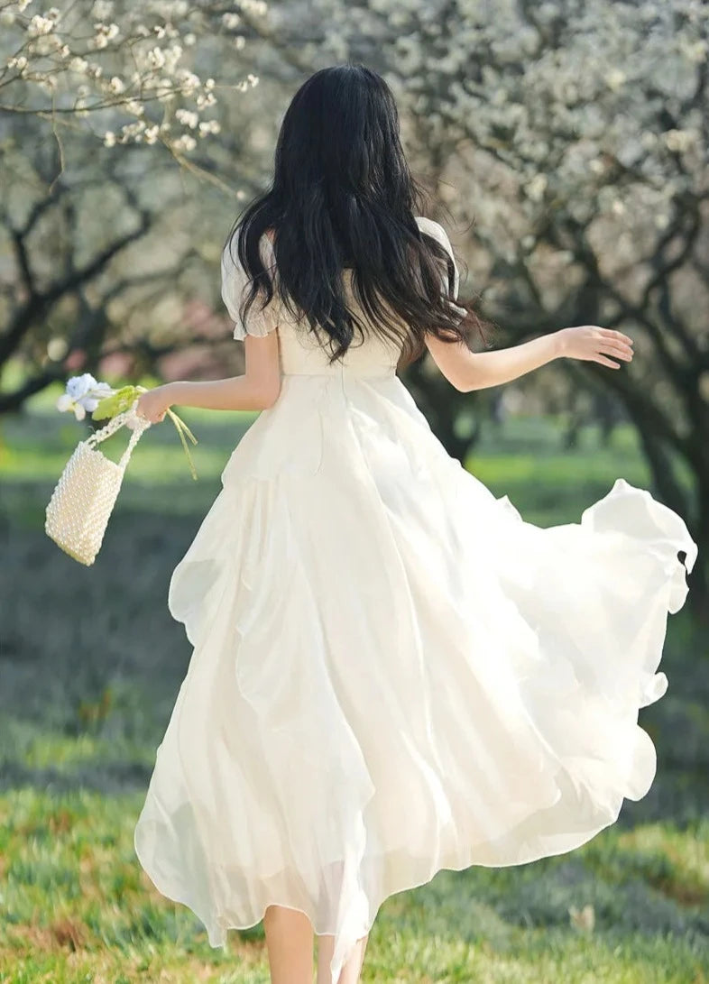 Sundew Romantic Princesscore Pearl Decorated Spring Fairy Dress