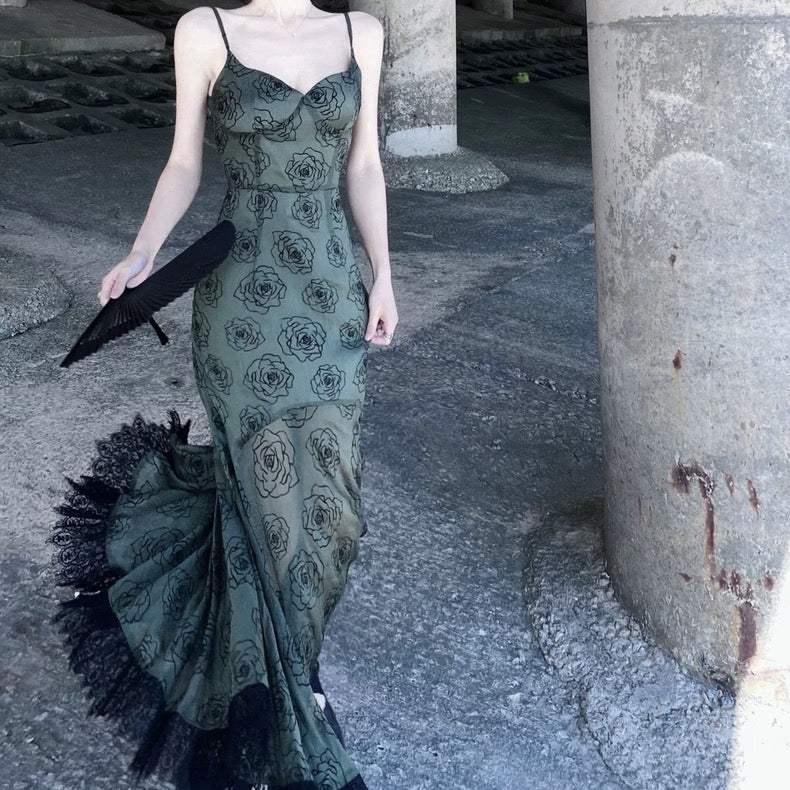 Whimsigoth Forest Fairy Slip Dress Whimsigoth Green Fairy Dress