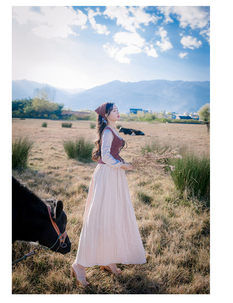 Anelia Linen Village Witch Cottagecore Dress Set