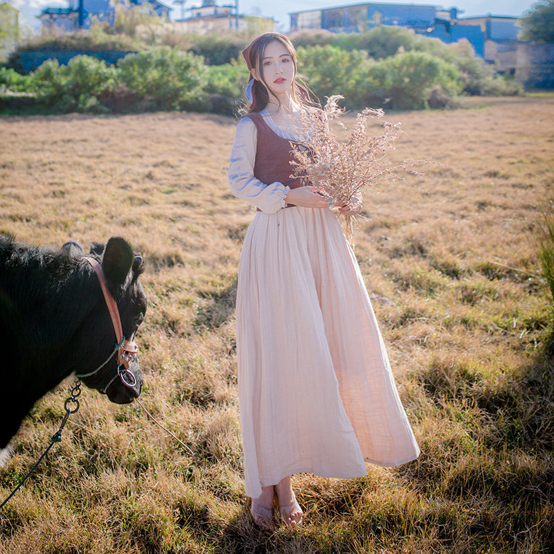 Anelia Linen Village Witch Cottagecore Dress Set