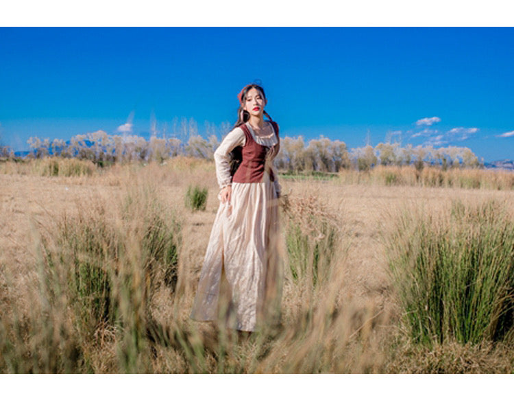 Anelia Linen Village Witch Cottagecore Dress Set