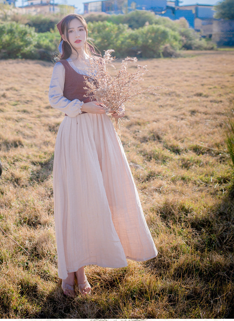 Anelia Linen Village Witch Cottagecore Dress Set