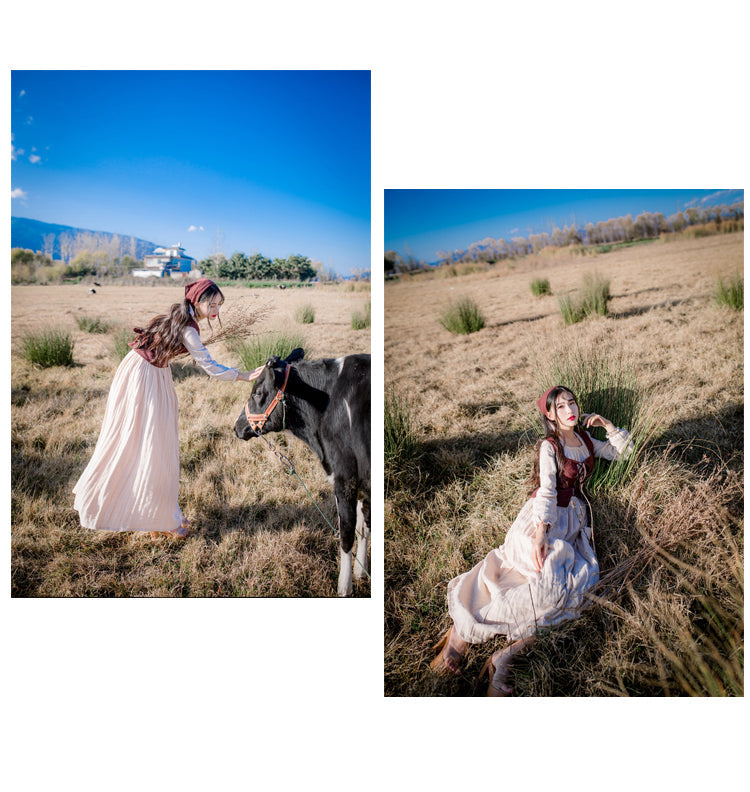 Anelia Linen Village Witch Cottagecore Dress Set