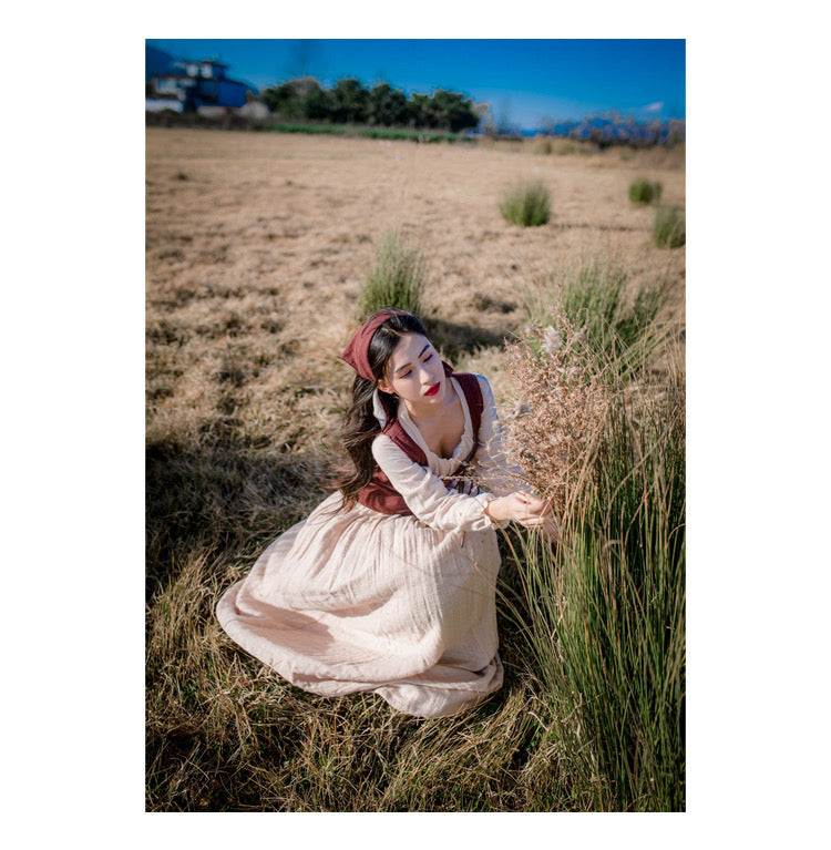 Anelia Linen Village Witch Cottagecore Dress Set