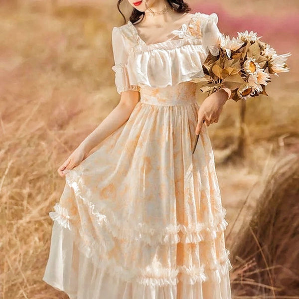 Butterfly Sunflight Princess Cottagecore Fairy Dress 