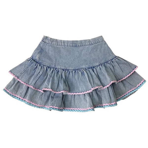 Kawaii Babydoll Ruffle Mini Skirt