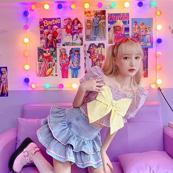 Kawaii Babydoll Ruffle Mini Skirt
