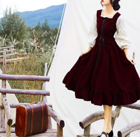 Rainstorm Roads Plaid Vintage-style Dress