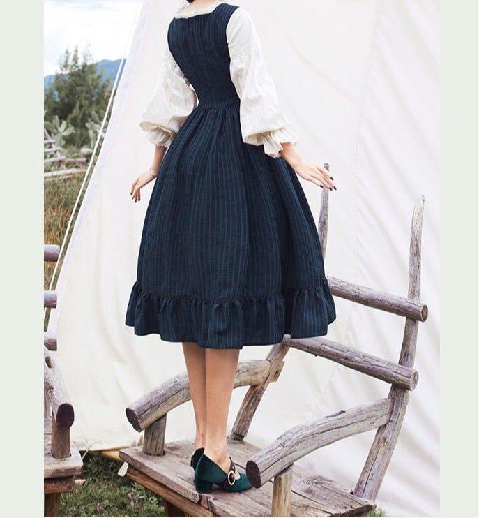 Rainstorm Roads Plaid Vintage-style Dress