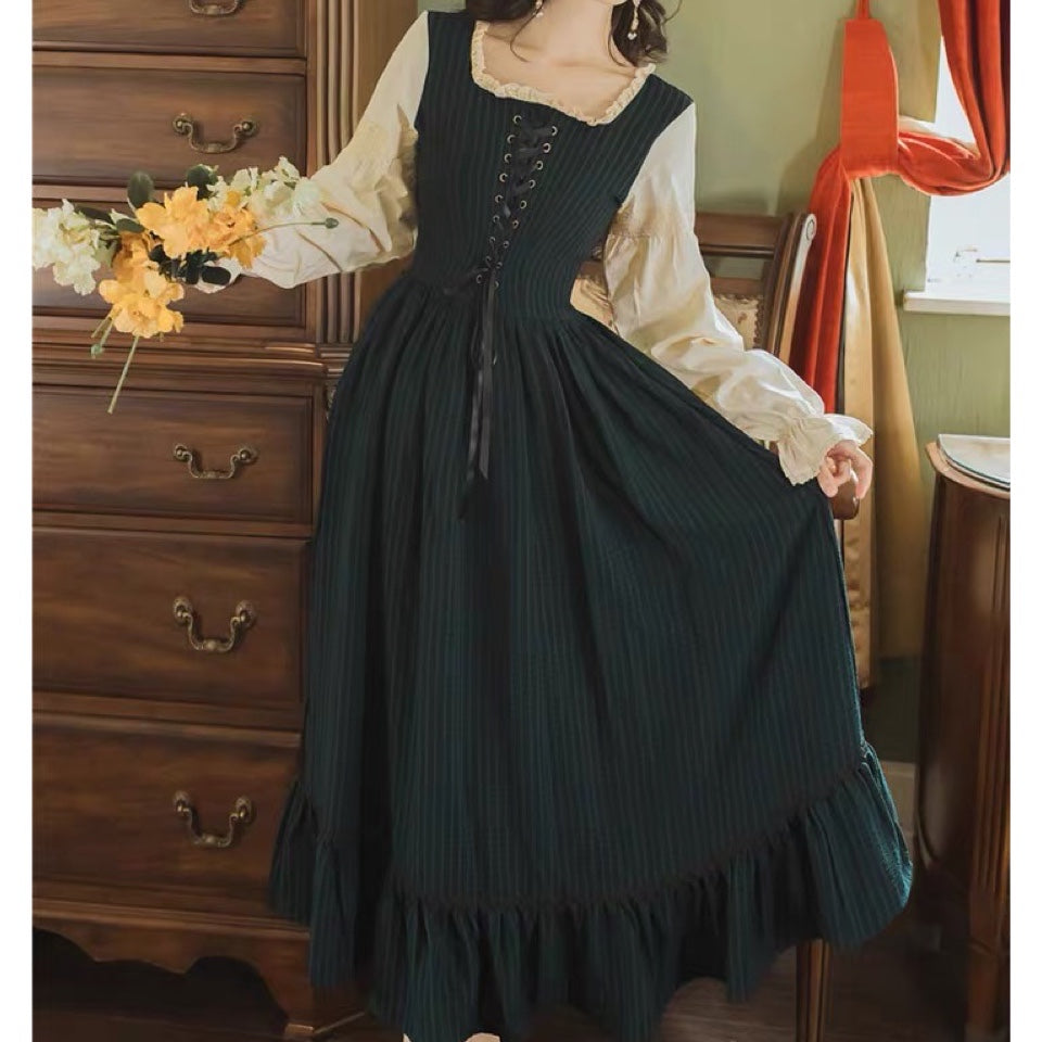 Rainstorm Roads Plaid Vintage-style Dress