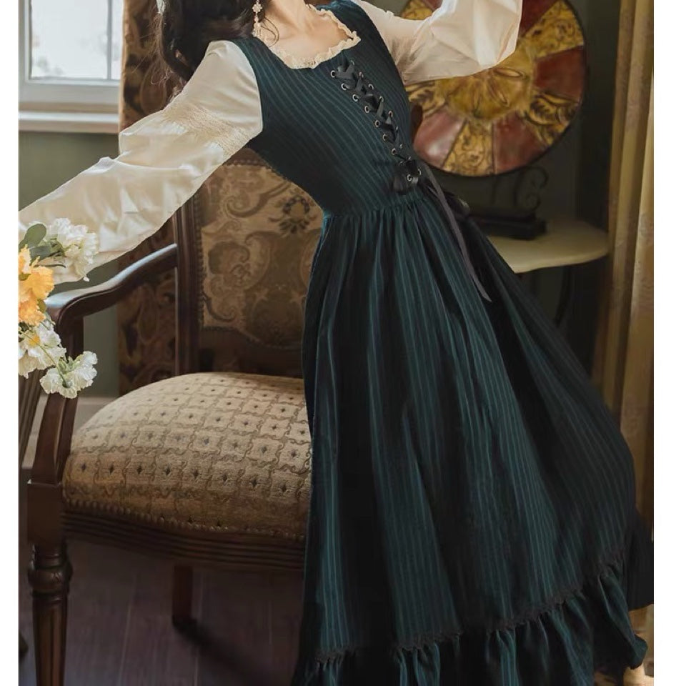 Rainstorm Roads Plaid Vintage-style Dress